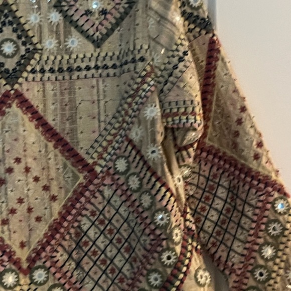 Vintage 100% cotton Indian hand embroidered mirror work bead embellished jacket - Picture 11 of 14